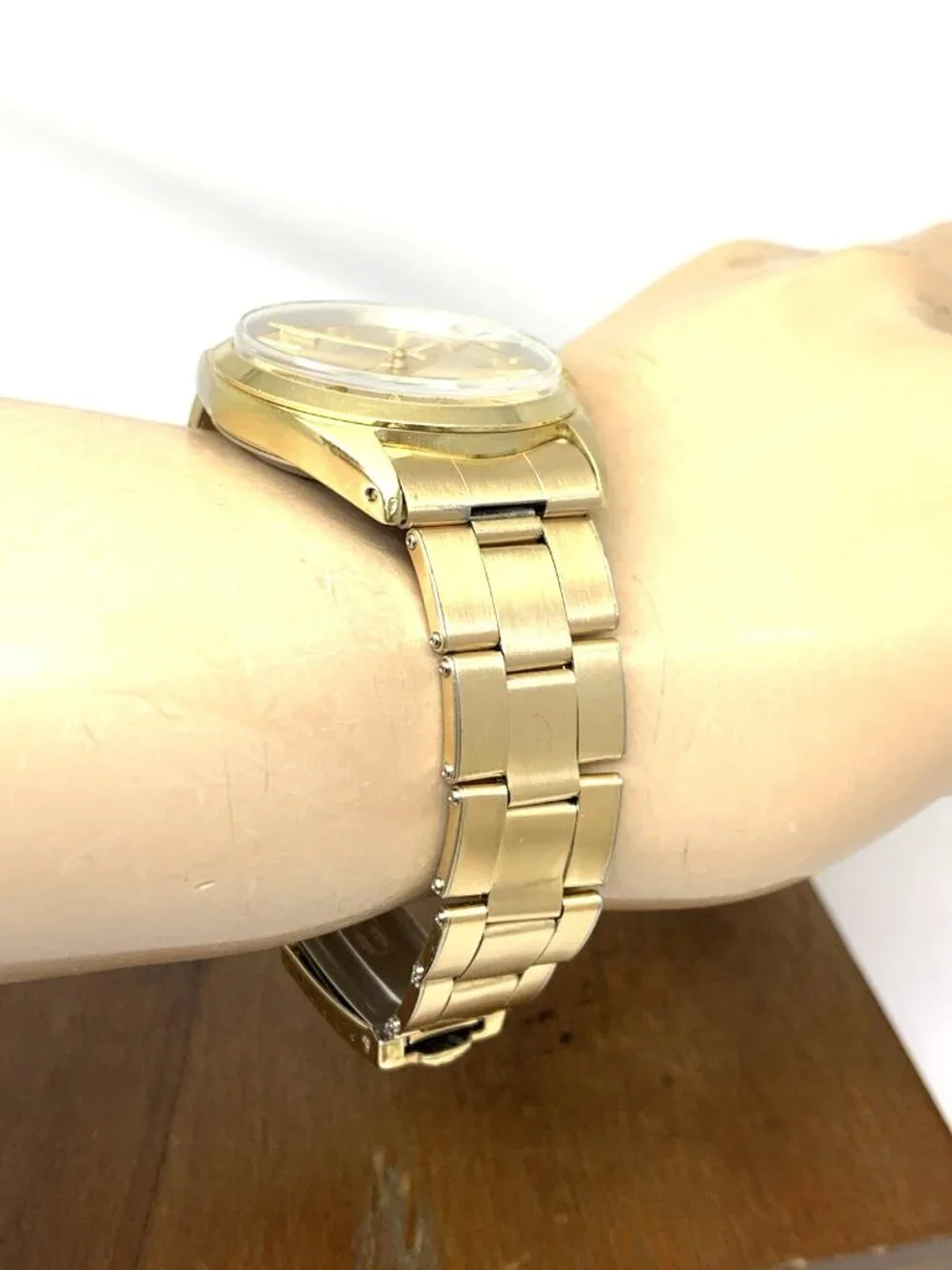 Rolex Oyster Perpetual Date Men's Watch 1550 Gold Filled Swiss Automatic 34mm